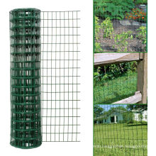Green PVC Coated Galvanised Steel Wire Garden Fencing Roll Hole Spacing 10.16cm X 5.08cm